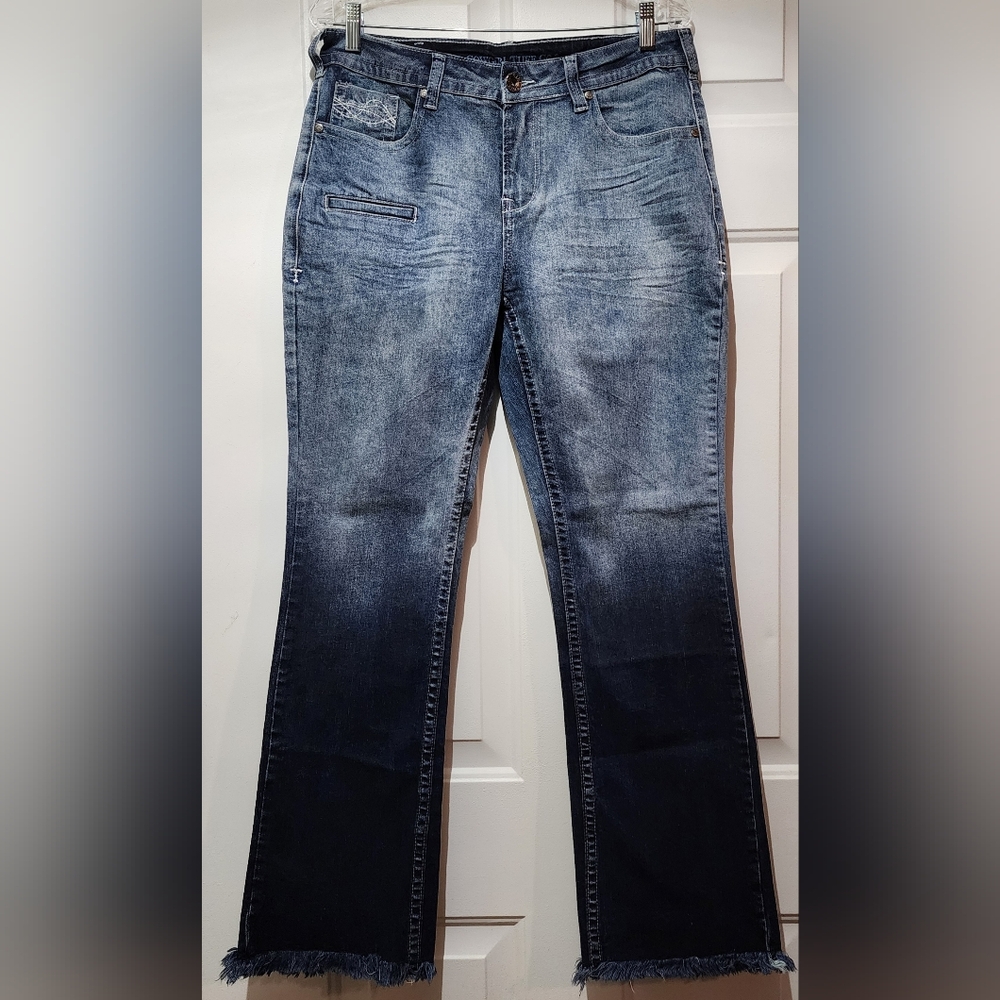 Cowgirl Tuff Women's Denim Blue Jeans 31x31 Boot Cut - "Tidal Wave"